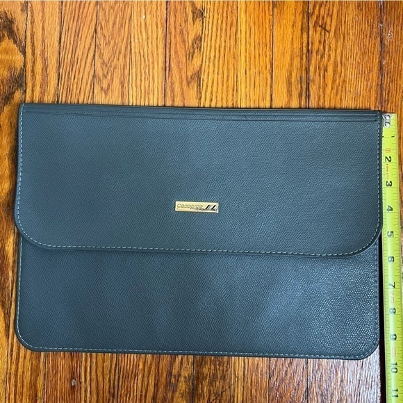 Air France Airlines Concorde Leather Document Portfolio, grey - Picture 2 of 6